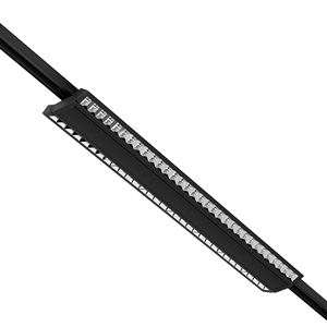 Doble tubo antideslumbrante pista lineal luz 60W 80W 90W 4 hilos carcasa de aluminio para supermercados - Product Image 5