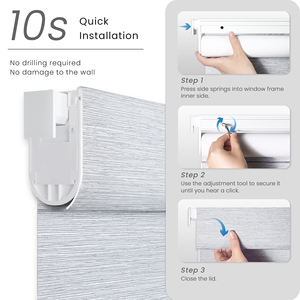 Persianas Enrollables Motorizadas Inteligentes, Automáticas, Eléctricas, Zigbee, Compatibles con <span class=keywords><strong>Google</strong></span> <span class=keywords><strong>Drive</strong></span>, Impermeables, Ignífugas, Opacas, sin Necesidad de Taladrar - Product Image 6