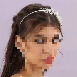 Nouveau serre-tête fait main en perles, accessoires capillaires raffinés pour l'été, ensemble de coiffure de mariée en alliage et métal pour femmes - Product Image 5