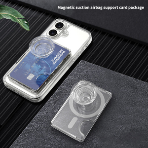 Portefeuille magnétique translucide Minibook, porte-cartes de crédit personnalisé, portefeuille Msafe, support réglable, porte-monnaie fin, cadeau pour iPhone - Product Image 2