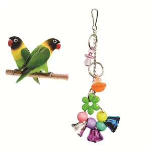 2024 New Arrival Bird Swing Natural Material Handcraft Pet Parrot Hanging Toy with BELLS