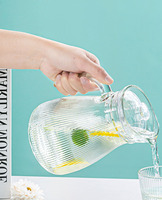 Carafe à eau en verre de design nordique avec couvercle, capacité 0°C à 70°C, pichet à eau froide, théières et bouilloires