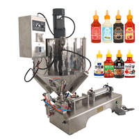 Semi-automatische jamvulmachine met mengvat voor fruitjam & marmelade