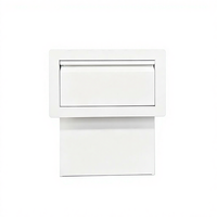 Grande boîte aux lettres extérieure en acier Boîte de livraison antirouille Petite boîte à colis postal en brique Boîte aux lettres étanche avec porte arrière