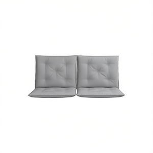 Juego de 2 cojines rectangulares para banco de exterior de tela Oxford gris, acolchados, duraderos, para todas las estaciones, extraíbles y lavables - Product Image 1