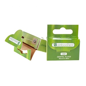 Amido di mais filo interdentale naturale ed eco di bambù filo interdentale con kraft pacchetto della scatola di carta - Product Image 4