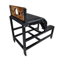 BDSM banc de fessée tabouret à genoux équipement retenue punition meubles Bondage chaise avec collier en bois manilles
