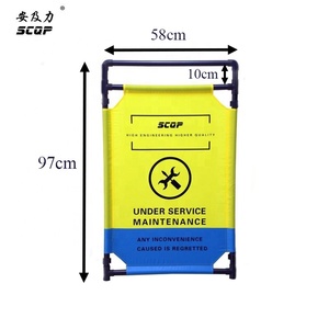 Barriera di Sicurezza Pieghevole Portatile in Plastica, Facilmente Assemblabile, per Esterni, Manutenzione Ascensori e Sicurezza - Product Image 2