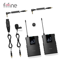 Microphone sans fil professionnel Fifine C8 pour caméra, microphone cravate mobile sans fil, microphone Lavalier pour Vlog Youtube