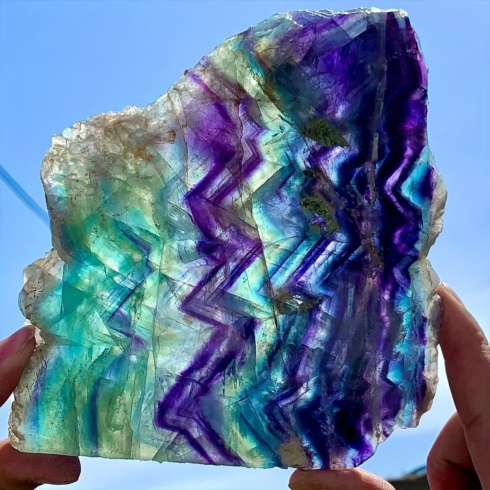 Rainbow Fluorite Slice