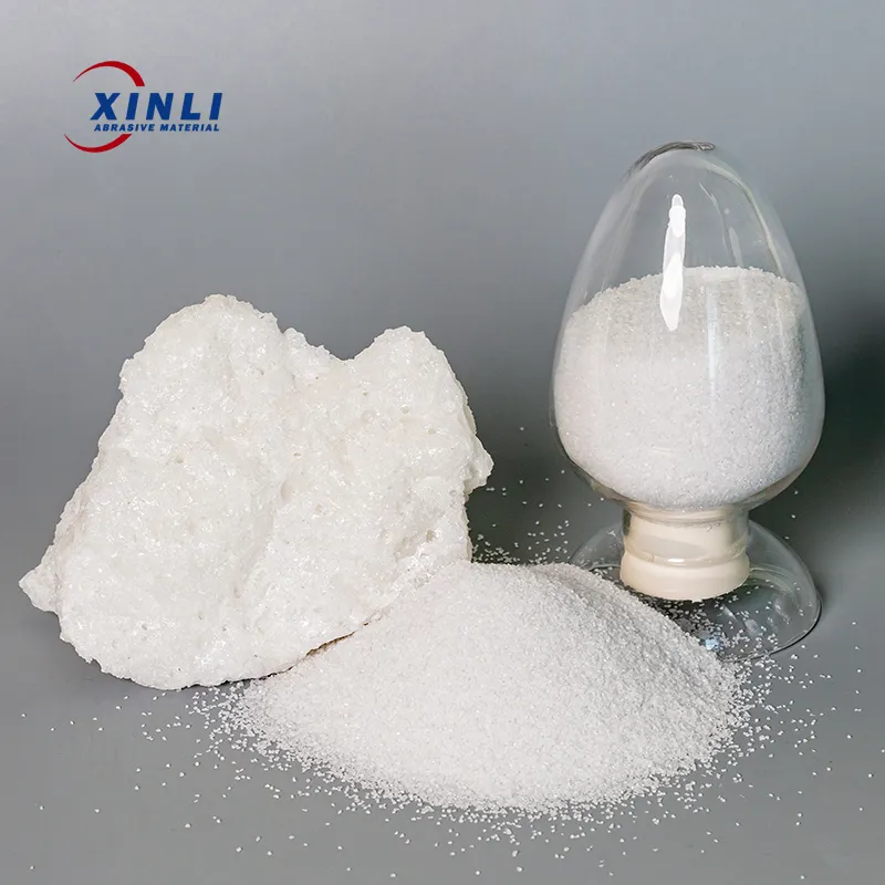 WFA beyaz sigortalı alumina Grit 1-3mm parlatma zemin beyaz alüminyum oksit irmik kumlama beyaz korindon kum için kullanılan