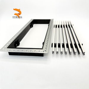 Rejilla de Ventilación HVAC de Aluminio Moderna y Duradera para Exteriores, con Marco Empotrado y Diseño de Asador Lineal para Sala de Estar y Sótano - Product Image 1