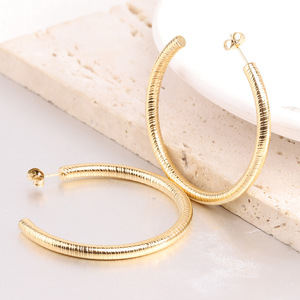 Hoop <b>Earrings</b> 5Mm Stainless Steel Gold Round Geometric <b>Studs</b> Fashion Jewelry - Product Image 2