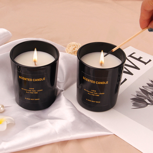 Bougie parfumée sans flamme en cire de soja écologique en gros, pot en verre de 8 oz pour la fragrance d'intérieur, l'aromathérapie, les coffrets cadeaux de la Saint-Valentin - Product Image 3