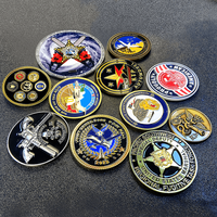 Monedas de recuerdo personalizadas baratas de Chile, de aleación de zinc 3D, latón, metal esmaltado, oro, plata, con estuche de embalaje