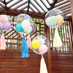 Décoration de scène de mariage, ballons en latex à confettis volants à l'hélium BOBO or et argent, décoration de scène d'anniversaire - Product Image 6