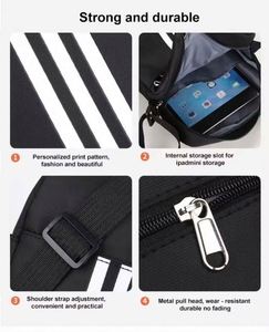 Sac messager en nylon pour homme, petit sac à bandoulière décontracté, personnalisable avec logo, vente en gros à prix réduit - Product Image 5