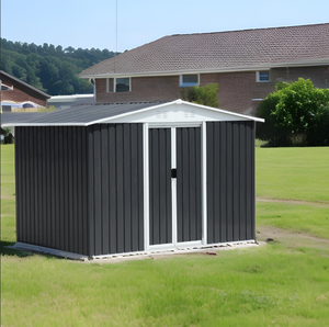 Grandi Capannoni Moderni da Giardino in Resina 8x10ft per Organizzazione e Stoccaggio, Popolari Unità di Stoccaggio Esterne in Plastica con Pannelli Sandwich per Magazzino - Product Image 1
