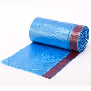1Roll High Quality Trash Bags Garbage Bag <b>Storage</b> Kitchen Garbage <b>Box</b> 15pcs/roll Household Disposable PE Drawstring Handles - Product Image 1