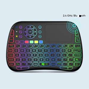 <span class=keywords><strong>Mini</strong></span> Teclado USB Recargable M9, Teclado Inalámbrico Portátil Retroiluminado de 2.4G con Panel Táctil, Control Remoto con Mouse Aéreo <span class=keywords><strong>para</strong></span> TV y Android Box - Product Image 1