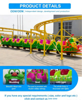 Manèges de mini-roller-coaster pour enfants, design ver, pour parc d'attractions de jardin, à vendre