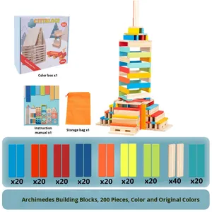 Wholesale Creative Assembly Wooden Kapla <b>Building</b> <b>Blocks</b> 40-Piece Animals Nature Educational Toy for Boys Girls 3 Years Old - Product Image 6