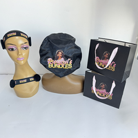 Bonnet en soie réglable et bonnet HD pour perruque, avec logo personnalisé, pour boutique, idéal pour les cheveux crépus et les extensions.