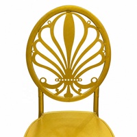 Chaise Chiavari en métal doré robuste et empilable pour événements et locations, directement de l'usine chinoise