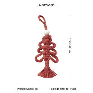 Decorazione da parete decorazione Boho ornamenti natalizi macramè appeso decorazioni murali murali - Product Image 5