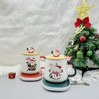 Tasse Chauffante Électrique à Contrôle de Température, Chauffe-Tasse à Café en Céramique Intelligente avec Ensemble de Tasse Thermostatique – Idée Cadeau de Noël