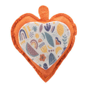 Cœur en feutre avec rembourrage à la valériane, 11 cm, jouet pour animaux de compagnie, motif à pois bleus - Product Image 6