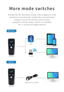 OEMハンドヘルド2D QRバーコードスキャナーCMOSセンサー1DスーパーマーケットPOSシステムUSB2.0/COMインターフェース在庫商品 - Product Image 6