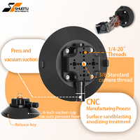 Kit Pemasangan Vakum Mobil Heavy Duty 6'' dengan Lengan Ajaib Dual Ball Head dan Pelat Pemasangan Ponsel Magnetik dengan Cold Shoe untuk Vlogging