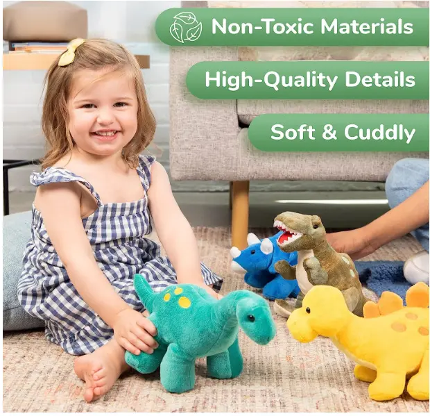 2023 pabrik kualitas tinggi boneka hewan mainan mewah boneka dinosaurus mewah untuk hadiah perusahaan anak-anak