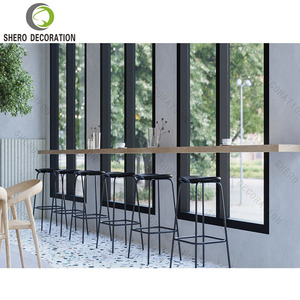 Design d'intérieur moderne pour café, comptoir de bar à café de haute qualité avec vitrine à pain en verre, mobilier de café sur mesure - Product Image 6