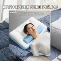 Oreiller cervical orthopédique en mousse à mémoire de forme pour soulager la douleur, soutien ergonomique, design solide de luxe, forme oblongue, non toxique