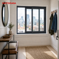 Fenêtre coulissante en aluminium triple vitrage, luxueuse, écoénergétique, insonorisée, haute performance pour projets hôteliers