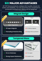 Nouvelle arrivée batterie intégrée plus de 12 heures d'autonomie miroir de fête de mariage portable piste de danse led magnétique sans fil