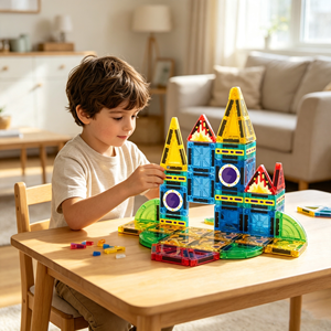 Mattoncini Magnetici Rocket 42 Pezzi, Blocchi <span class=keywords><strong>di</strong></span> Costruzione STEM per Bambini, Giocattolo Educativo in Plastica per Casa e Asilo, Regalo all'Ingrosso - Product Image 1
