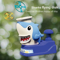 Lanceur de disque volant pour les pieds, jouet licorne et requin, lanceur de soucoupe volante, jeu de sport en plein air, jouet d'animation pour la poursuite, cadeau pour enfants et tout-petits