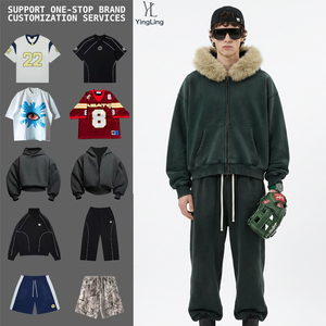 Felpe <span class=keywords><strong>con</strong></span> Cappuccio Unisex Personalizzate Yingling <span class=keywords><strong>con</strong></span> Logo, Collo in Pelliccia Lavato, Stile Vintage <span class=keywords><strong>con</strong></span> <span class=keywords><strong>Colletto</strong></span> Alto, Felpe Pesanti <span class=keywords><strong>con</strong></span> Cappuccio - Product Image 1