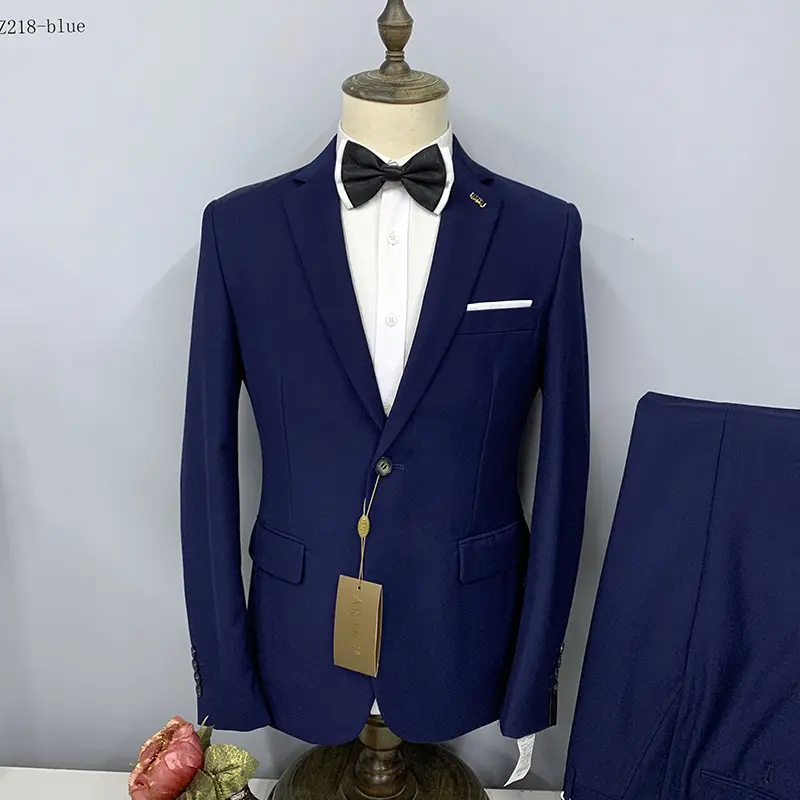 2024 पुरुषों के लिए सुरुचिपूर्ण उत्तम दर्जे का सूट कोट और पैंट दो पीस उच्च गुणवत्ता वाले शादी के सूट