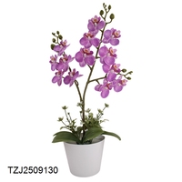 Plante artificielle en pot de haute qualité Tizen, orchidée artificielle, bonsaï d'orchidée avec pot, fleurs artificielles, plantes