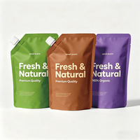 Pochettes à bec verseur liquides fournis par l'usine, refermables, 500 ml, 1 L, en aluminium, autoportantes