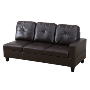 Convertible Leather Storage Square Sectional <b>Sleeper</b> <b>Sofa</b> Set for Living Room Apartment Hotel or Villa Leather Material - Product Image 3