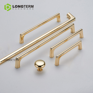 Luxury Zinc Alloy Furniture Hardware Long Dresser Wardrobe Handle Pulls Kitchen Drawer <strong>Knobs</strong> Modern <strong>Gold</strong> <strong>Cabinet</strong> Door Handles - Product Image 1