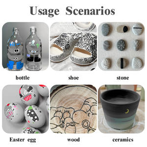 ปากกาอะคริลิคแบบน้ำสำหรับนักเรียน รุ่นใหม่ สีเทา ชุด 12 ด้าม - Product Image 3