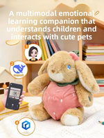 Jouet en peluche en fibre de polyester intelligent à IA transfrontalier, lapin compagnon pour maisonnette, avec vocalisation musicale, cadeau créatif pour enfants Yiwu