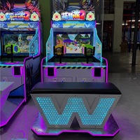 Machine de jeu d'arcade à tir à l'eau à monnayeur pour 2 joueurs, jeu interactif de pistolets à eau pour enfants pour centre de jeux FEC