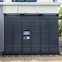 Casier de rangement intelligent à écran tactile en acier inoxydable, armoire à colis en libre-service pour les lieux publics, hôpitaux, piscines